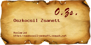 Oszkocsil Zsanett névjegykártya